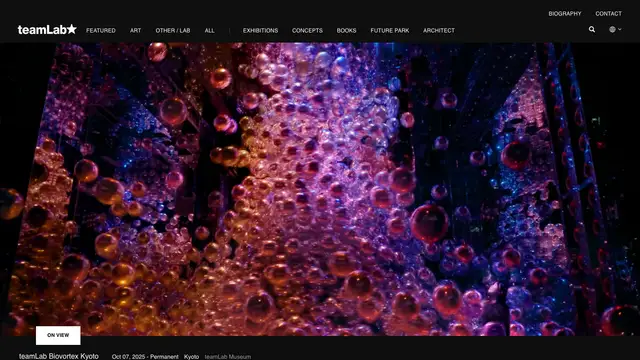 teamLab Website preview