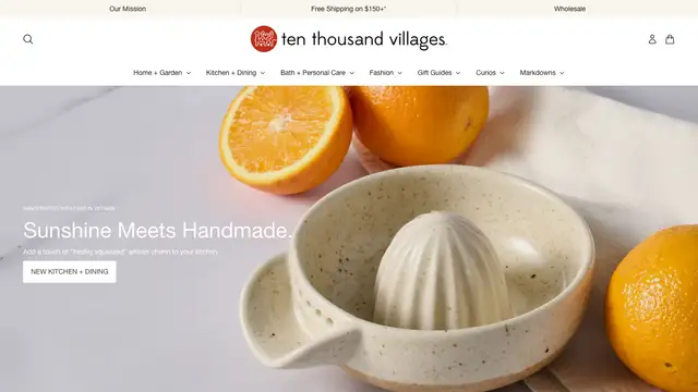 Ten Thousand Villages Website preview
