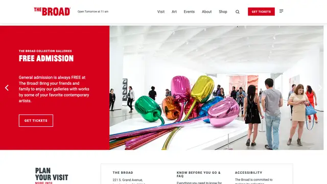 The Broad Website preview