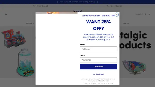 Third Drawer Down Website preview
