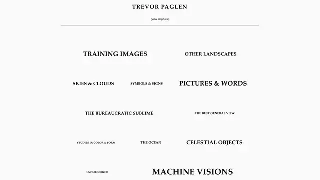 Trevor Paglen Website preview