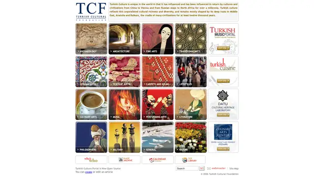 Turkish Cultural Foundation Website preview